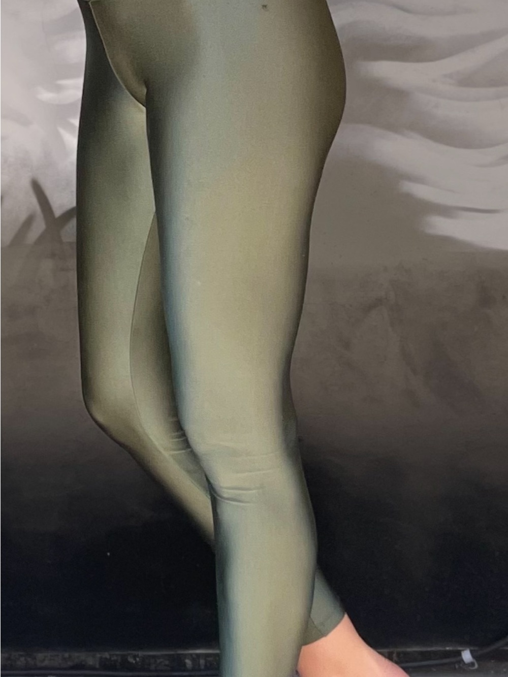 High-Rise Women's Jeggings in Olive Green